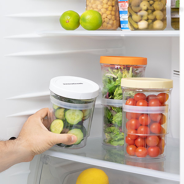 Størrelsesjusterbare opbevaringsbokse (3-sæt)