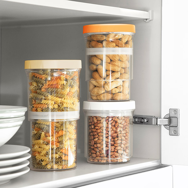 Størrelsesjusterbare opbevaringsbokse (3-sæt)