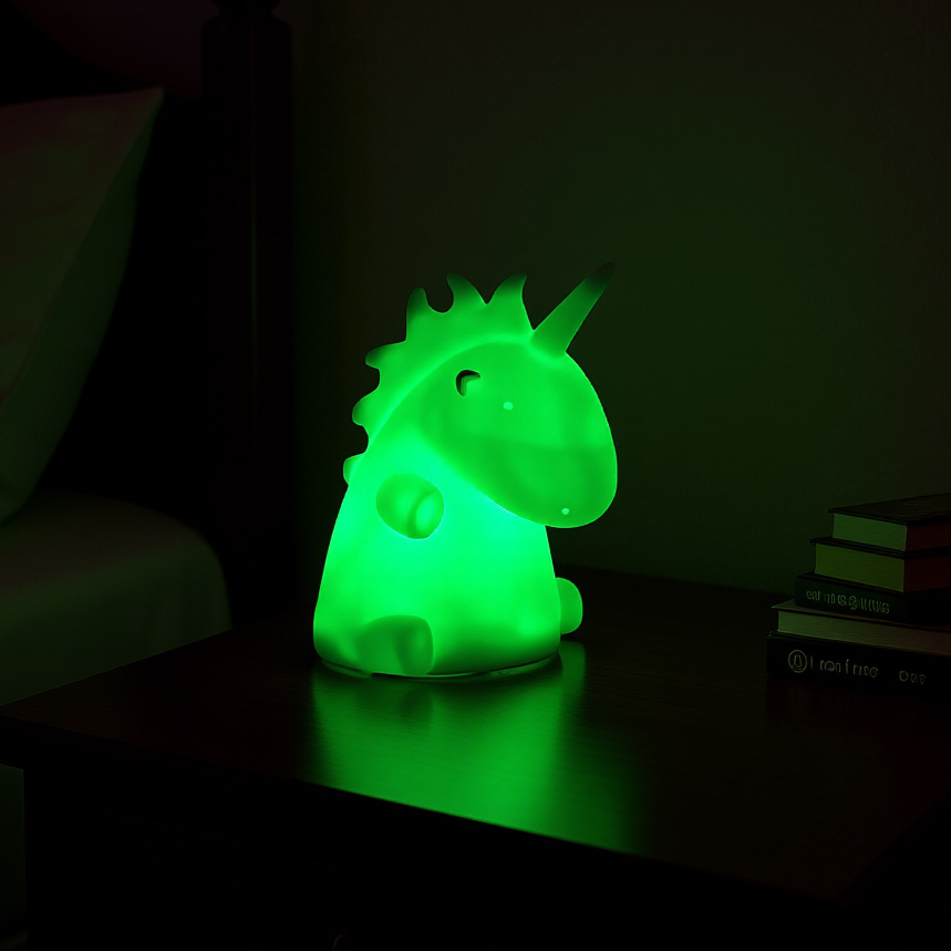 Lampe i enhjørningedesign, flerfarvet