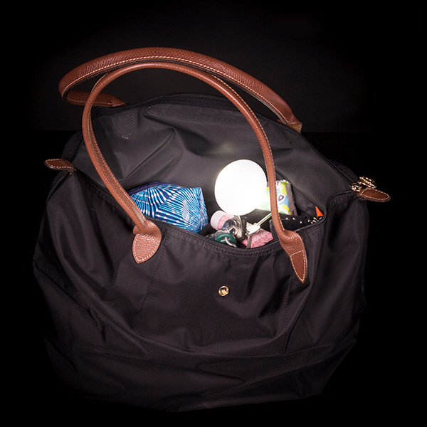 Portabel LED-belysning til tasker