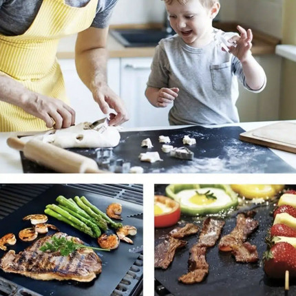 Non-stick grill- og stegeunderlag (2 stk)