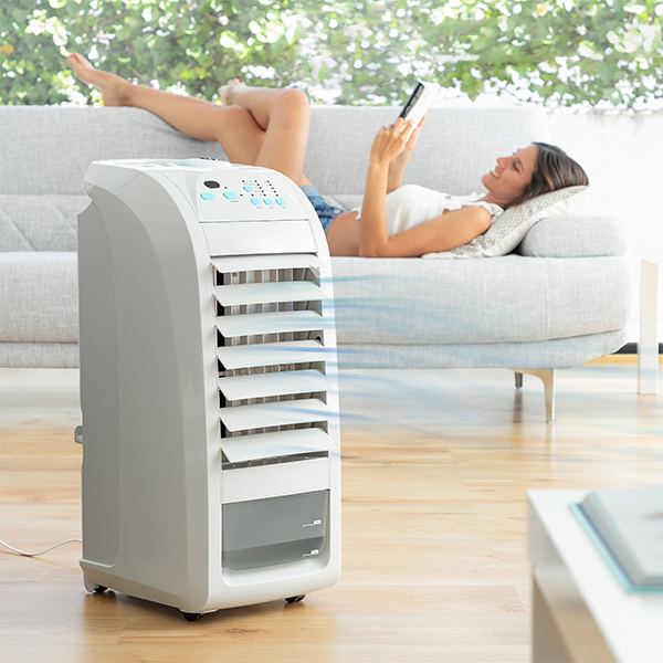Portabel fordampningsluftkøler 4,5 L 70W grå