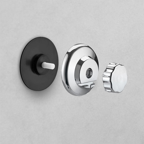 Brusehylde med sugekop