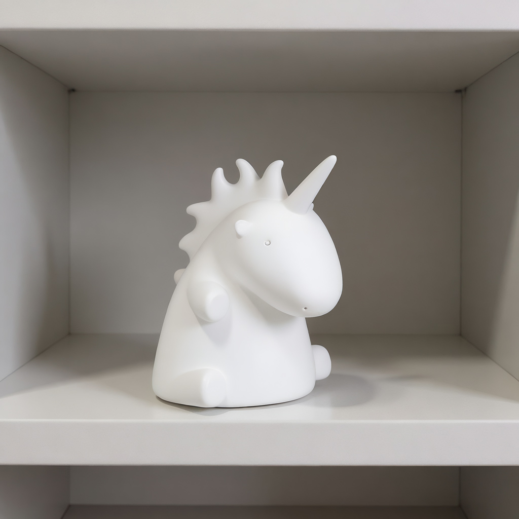 Lampe i enhjørningedesign, flerfarvet